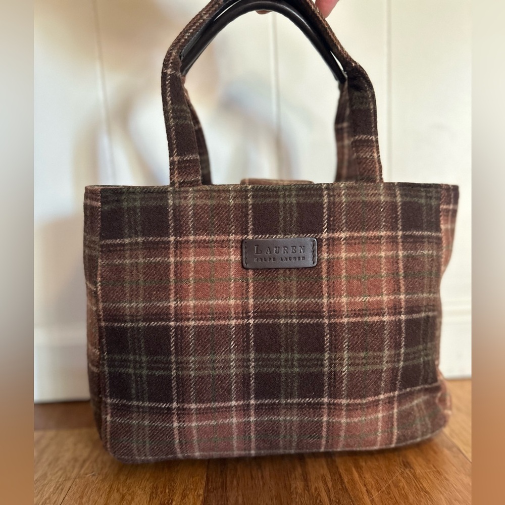 Vintage Lauren Ralph Lauren Wool Plaid Handbag